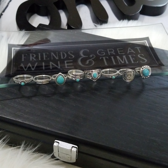Jewelry - Turquoise Bohemia Ring Set